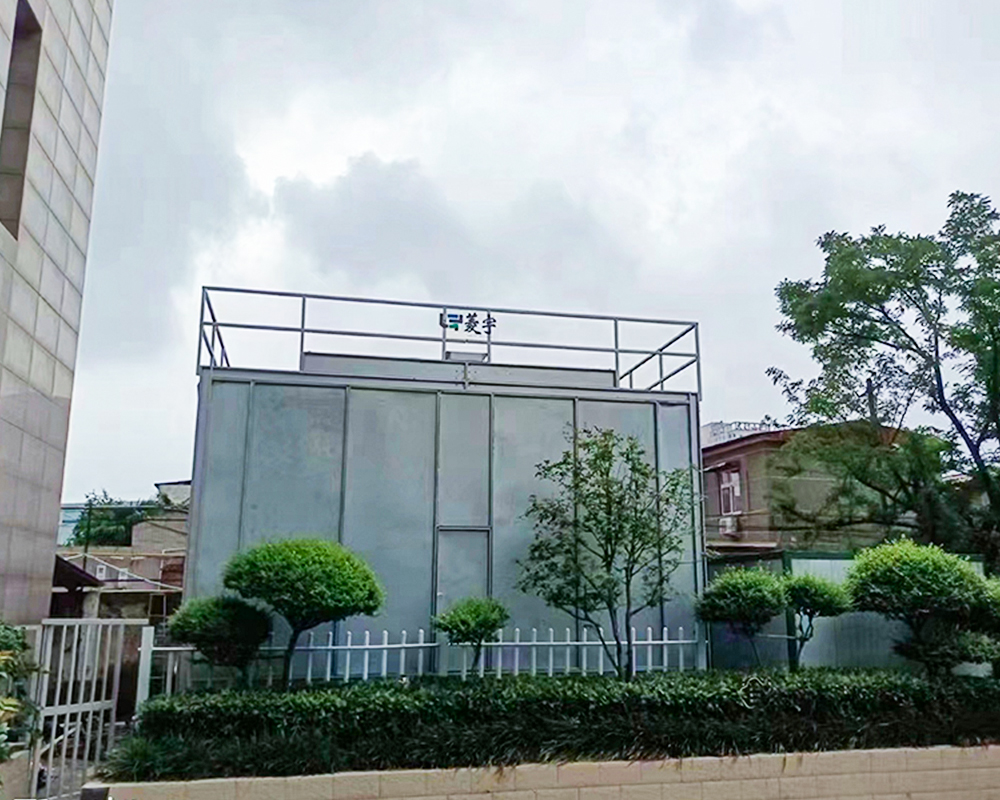 漯河郾城区人民医院菱宇方形横流式RCH--1000T-G2钢板冷却塔