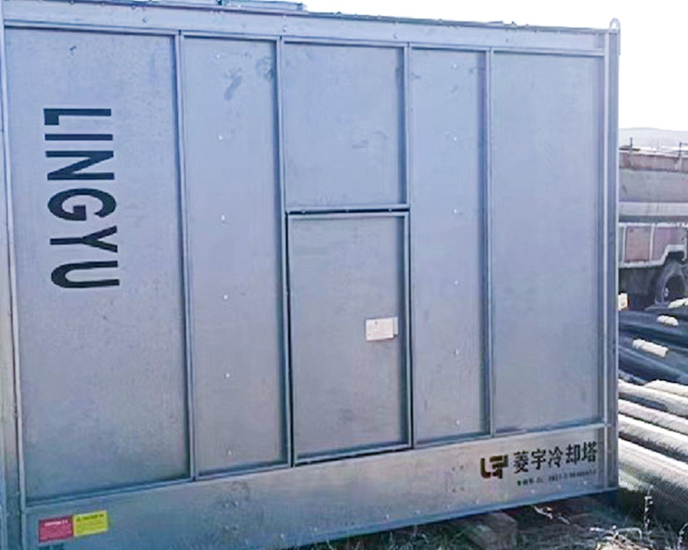 内蒙古RCH--100吨方形横流式钢板冷却塔安装完成